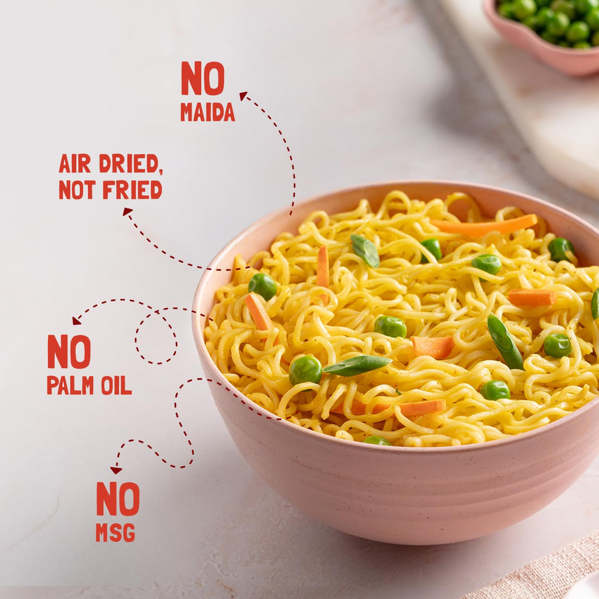 Slurrp Farm No Maida, No MSG Instant Noodles | Magic Masala | Not Fried, Millet Noodles, 6 X 57 g