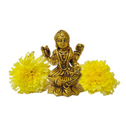 Aalayam Selveer Balambigai Statue Mini| Bala Tripura Sundari Idol Mini | Mini Balambika Idol Brass 7.5 cm Height Brass Gold Colour 1 Piece