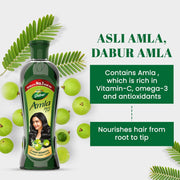 Dabur Amla Hair oil for Stronger, Longer and Thicker Hair -180ml