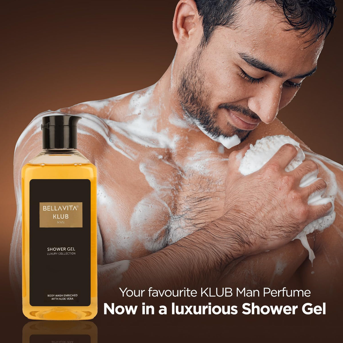 Bella Vita Luxury KLUB Man and OUD WHITE Body Wash Refreshing Shower Gel for Deep Cleansing, Hydrating & Moisturising Skin with Aloe Vera, 250 ml Each