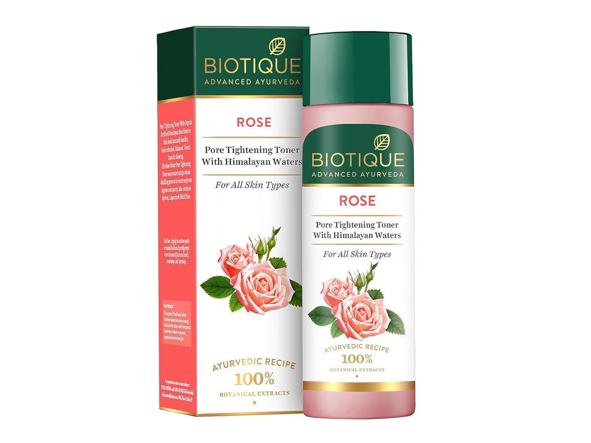 Biotique Bio Rose Pore Tightening Toner With Himalayan Water For All Skin Type 120 Ml