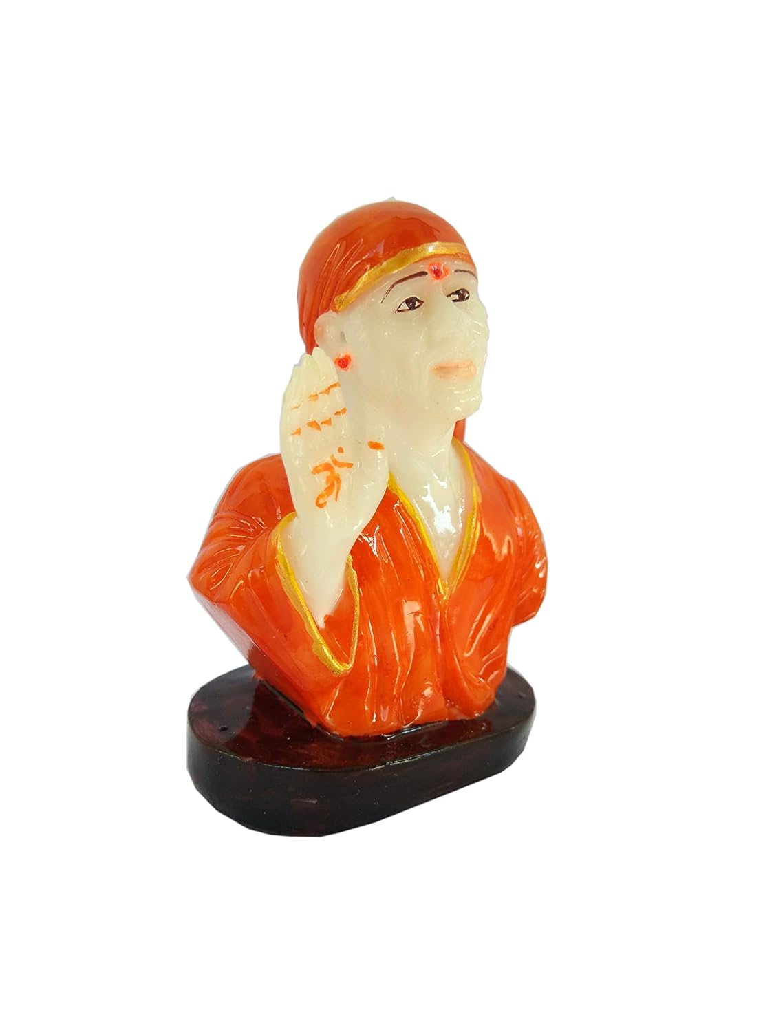 SHINDE EXPORTS Lord Saibaba Marble Idol for car Dashboard and Gifting (4 inches)
