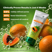 Biotique Papaya Deep Cleanse Face Wash | Gentle Exfoliation | Visibly Glowing Skin | 100% Botanical Extracts| Suitable for All Skin Types | 2x100ml