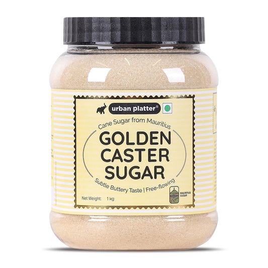Urban Platter Mauritian Golden Caster Sugar, 1kg (Fine & Fluffy | Perfect for Cakes, Sponges & Whipped Desserts)