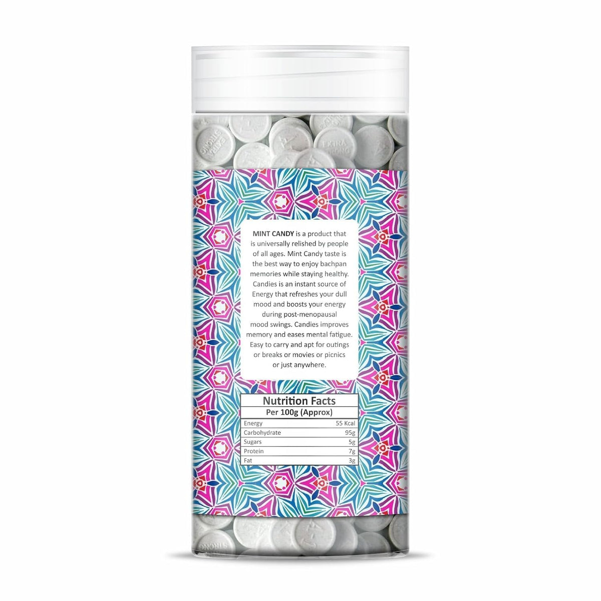 NatureVit Mint Candy 200g | Cool & Refreshing Mouth Freshener | Digestive Treat for All Ages | Vegetarian