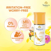 Yardley London English Blossom | Underarm Deodorant Roll On| With Licorirce Extract & Floral Extracts | Smooth & Eventoned Underarms | 72 H Long Lasting Floral Scent| 0% Alcohol & Dermat Approved | For Women | 50ml