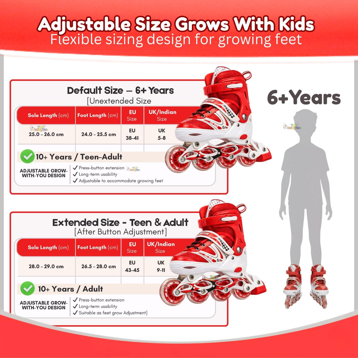 Toy Imagine Adjustable Inline Skates
