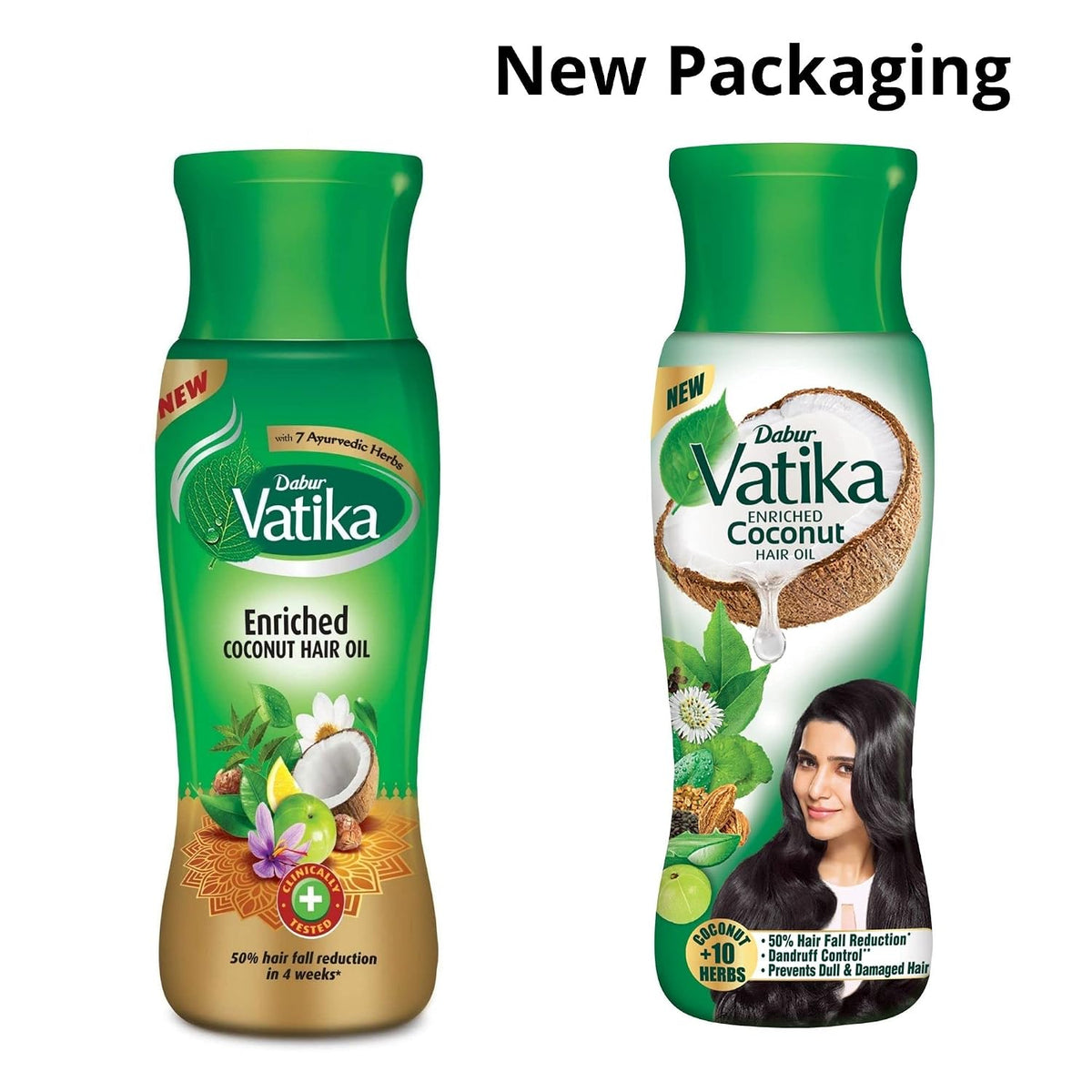 Dabur Vatika Enriched Coconut Hair Oil - 450 ml & Dabur Vatika Health Shampoo - 640ml
