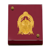 Diviniti 24K Gold Plated Padmavathi Frame for Car Dashboard Home Decor Table Office MDF 1B Royal Car Frame with 24K Gold Plated Foil Religious Frame for Puja Festival Gift (6.5 CM x 5.5 CM)