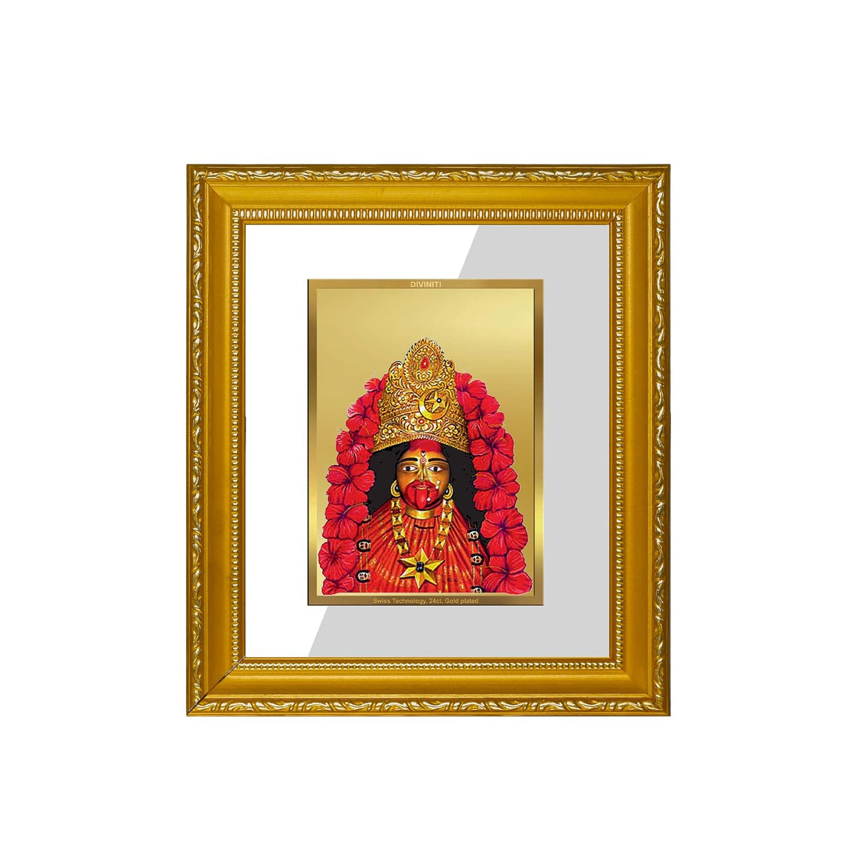 Diviniti Maa Tara Gold Plated Wall Photo Frame, Table Décor| DG Frame 101 Size 1 and 24K Gold Plated Foil| Religious Photo Frame Idol For Pooja, Gifts Items (13.5 CM X 15.5 CM)