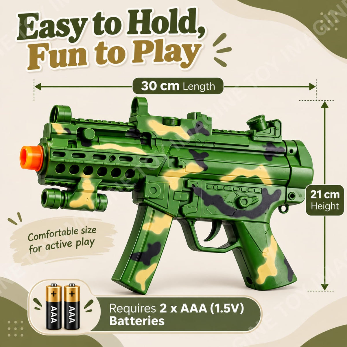 Toy Imagine Gun for Kids, Army Colour