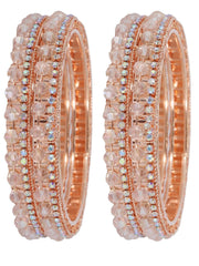 NMII Premium Alloy Metal Kada Set with Shiny Diamond Stone For Women & Girls | Fancy Latest Women's Kangan Stylish | Beautiful Girl's Bangles For Wedding, Party, Daily, Gift - Set Of 4