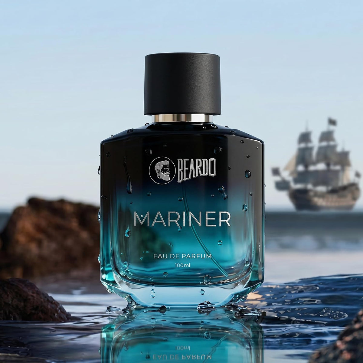 BEARDO Mariner EDP for Men, (100ml X 2) | Eau De Parfum|Long Lasting Perfume for Men | Body Spray for Men | Day Time Fragrance Body Spray | Fresh, Aqua Notes | Gift for husband | Gift for boyfriend