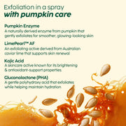 PLIX Pumpkin Enzyme Body Exfoliating Spray with Kojic Acid & PHA for Smooth, Bright & Refined Skin | 200ml