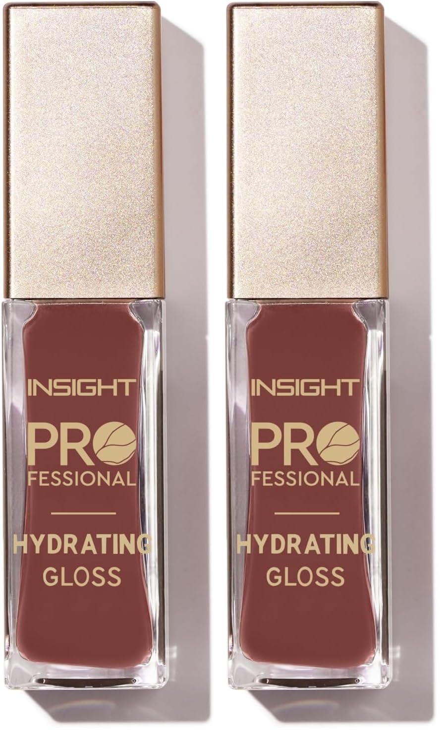 INSIGHT Professional Hydrating Lip Gloss - Iced Latte | Non-Sticky, Long-Lasting Moisture & Shine | Infused with Vitamin E & Coconut Oil | Sheer, Glossy Finish | For Soft, Plump Lips (10g) (Pack of 2)