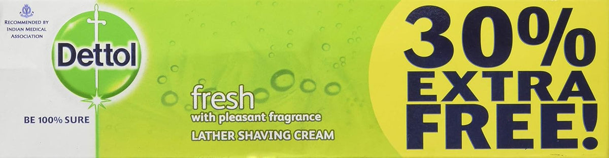 Dettol Fresh Shaving Cream - 60g + 18g extra (Pack of 3)