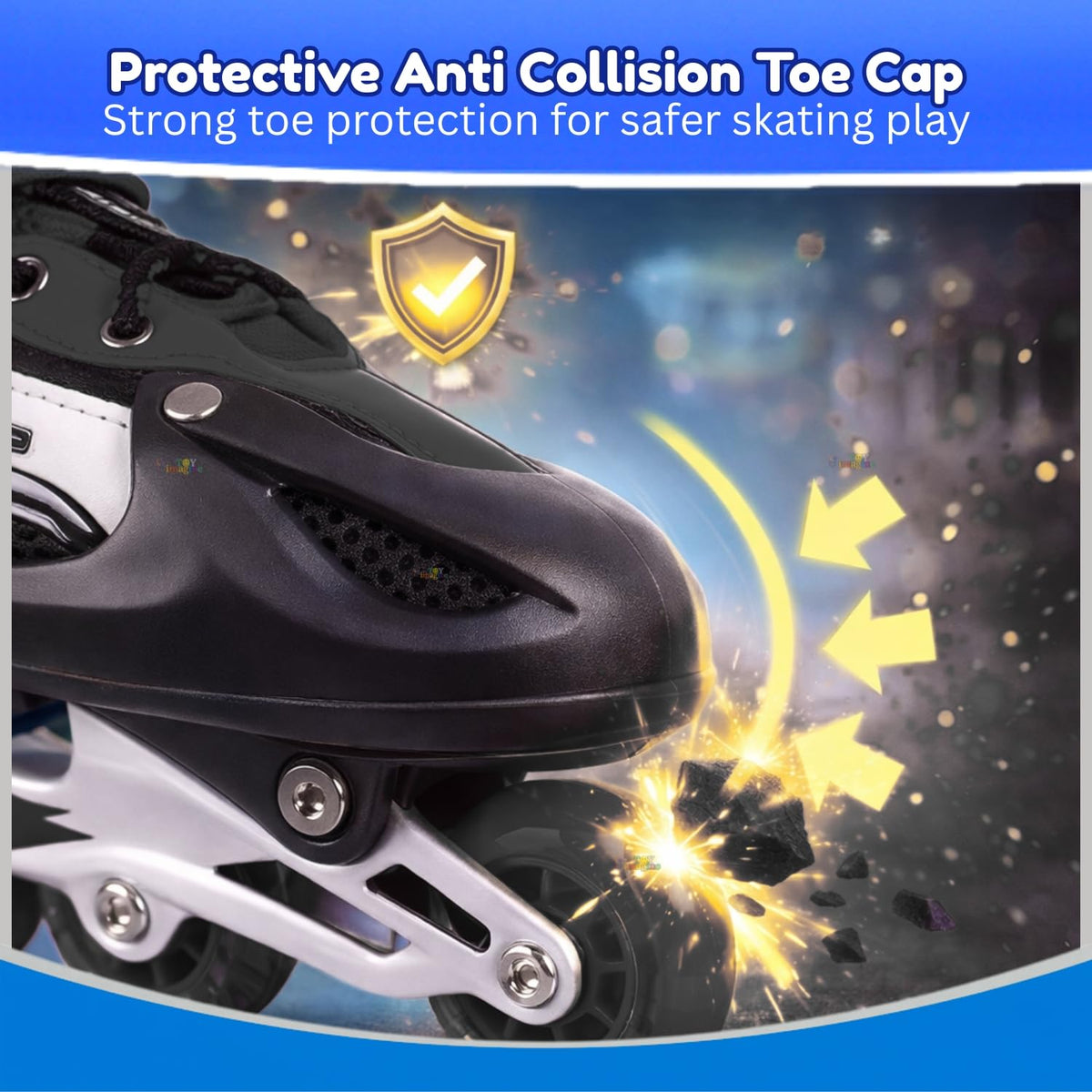 Toy Imagine Inline Skates, Adjustable, Boys Kids & Girls, Blue