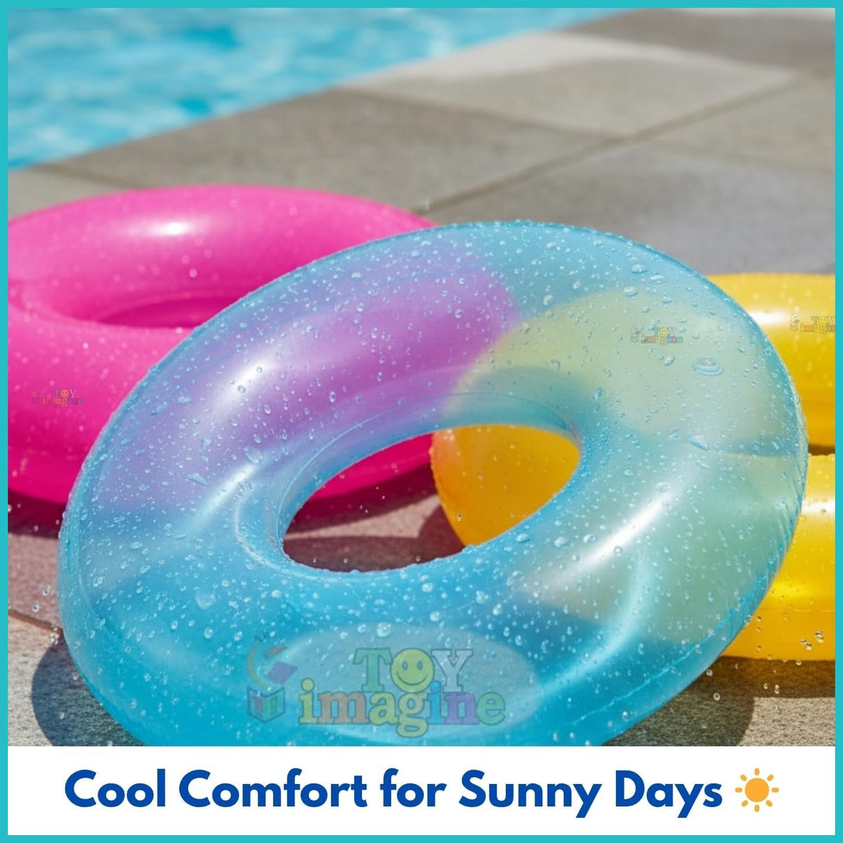 Toy Imagine 30" (76 cm) Transparent Inflatable Swimming Pool Safety for Kids | Pool Safety for Swimming Training & Fun for Boys and Girls (Age 6 to 10 Years) Assorted