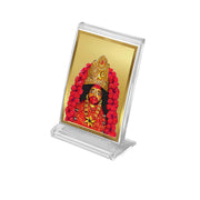 DIVINITI 24K Gold Plated Acrylic Goddess Tara Devi Car Dashboard Idol Frame|Premium Spiritual Gifting Item for Divine Blessings & Positivity | Luxury Religious Decor for Car, Office & Home | 11 X 7