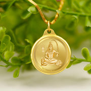 DIVINITI 24K Gold Plated Double-Sided Religious Pendant with Premium Gift Box, Spiritual Locket for Men & Women, Devotional Jewellery for Gifting & Everyday Wear | Shiva & Om Namah Shivay-1