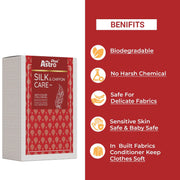 Astro Plus+ Silk & Chiffon Care Wash Liquid Pouch Anti-Color Fading & Bleeding Expert Care For Silk Ware and Chiffon Care Protect Your Clothes From Color Runs (6 Pouch)