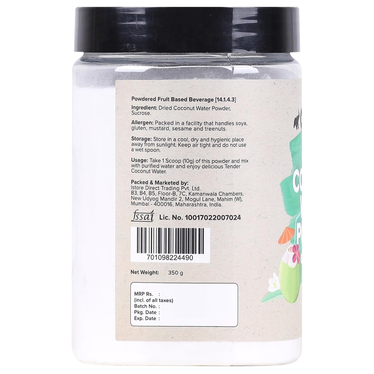 Urban Platter Tender Coconut Water Powder, 350g
