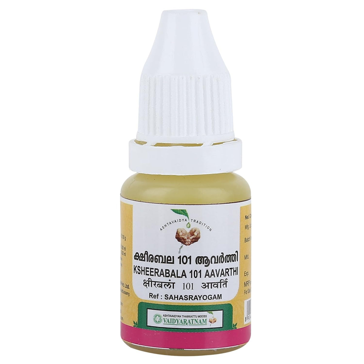 VAIDYARATNAM Ksheerabala 101 Aavarthi , Multi, Standard, 10 g