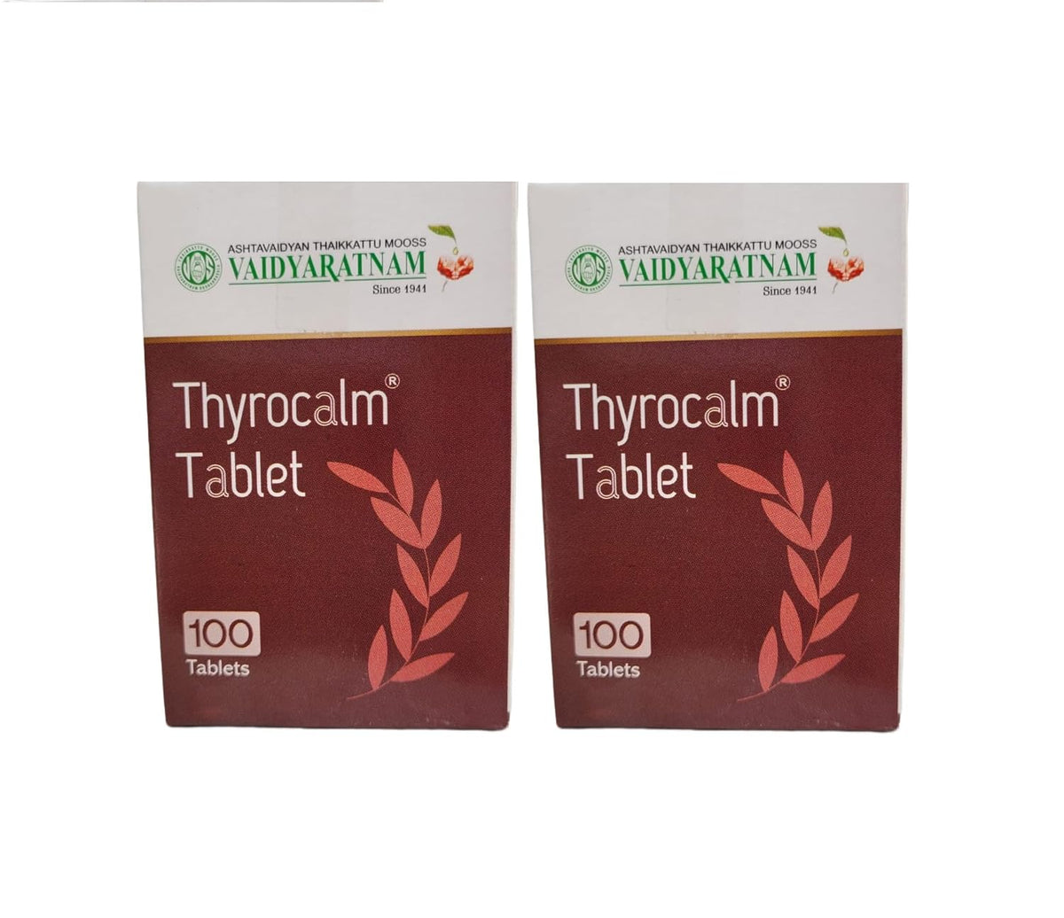 VAIDYARATNAM THYROCALM 100 TAB (PACK OF 2)