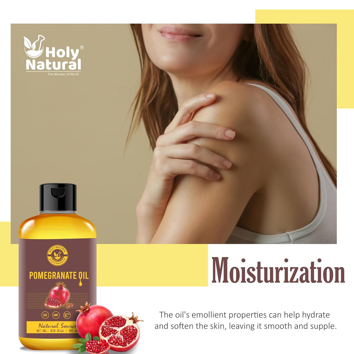 Holy Natural Pomegranate oil | For Pigmentation, Blemishes and Dark spots | Skin Care | 300ml