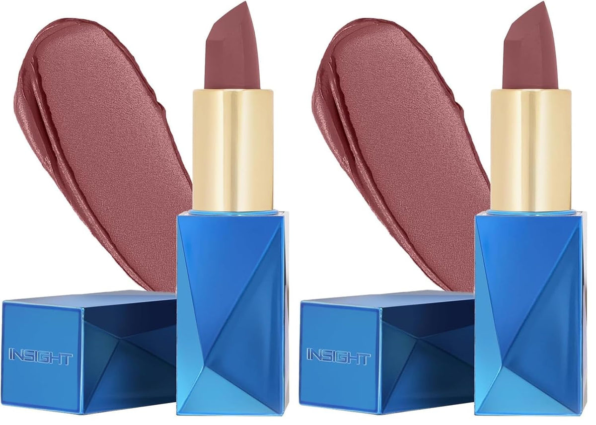INSIGHT Professional Ultra Smooth Lipstick - Adventure | Weightless Formula | Intense Color Payoff | Non-Sticky, Moisturizing | Enriched with Rice Bran Butter & Vitamin E - 3.8g (Pack of 2)