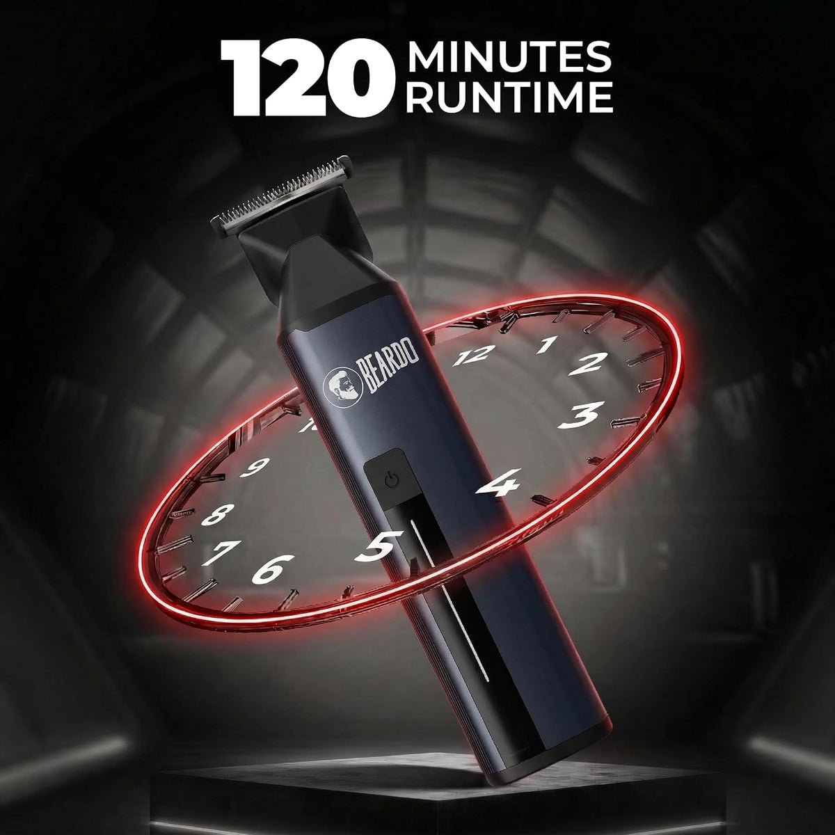 BEARDO Godfather Premium Trimmer Kit for Men | Full Body Grooming Kit with 6 Magnetic Attachments | 8000 RPM Motor, 120 Min Runtime, Travel Lock | Self-Sharpening Blades, Aluminium Body