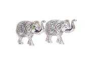 KridayKraft Elephant showpiece Figurine Small Size Statue Silver Polish 2 pcs Set for Enhance Your Home,Office Table Decorative & Gift Article,Animal Showpiece Figurines...