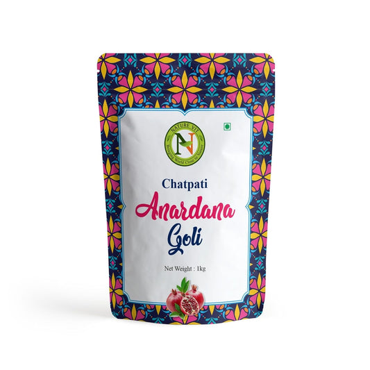 NatureVit Anardana Goli 1 Kg | Tangy & Sweet Digestive Candy | Anardana Pachak Goli | Natural Mouth Freshener | Relieves Acidity & Boosts Digestion