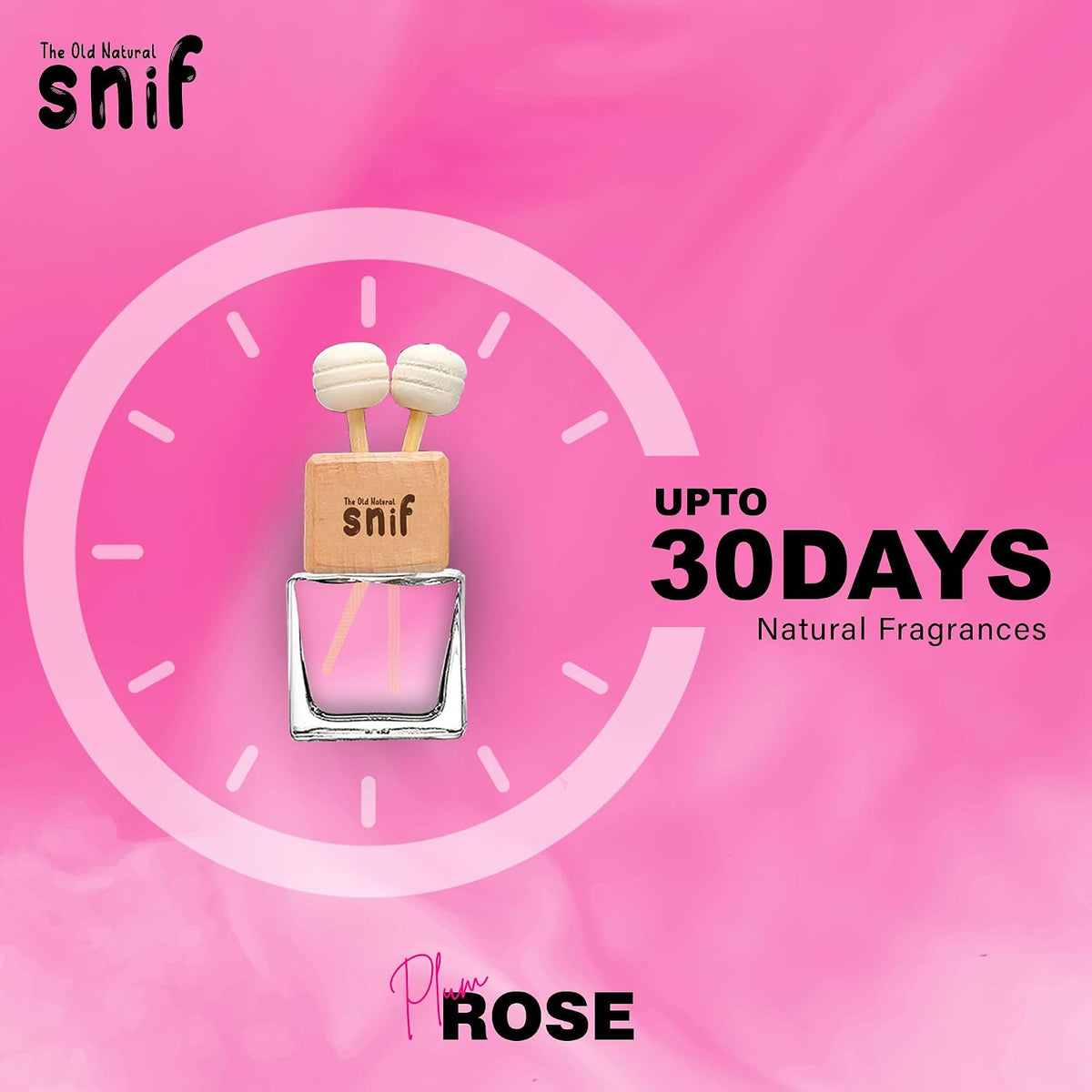 The Old Natural Premium Liquid Car Perfume - 10Ml|Long-Lasting Oudh Car Air Freshener|Luxury Car Fragrance (Plum Rose)