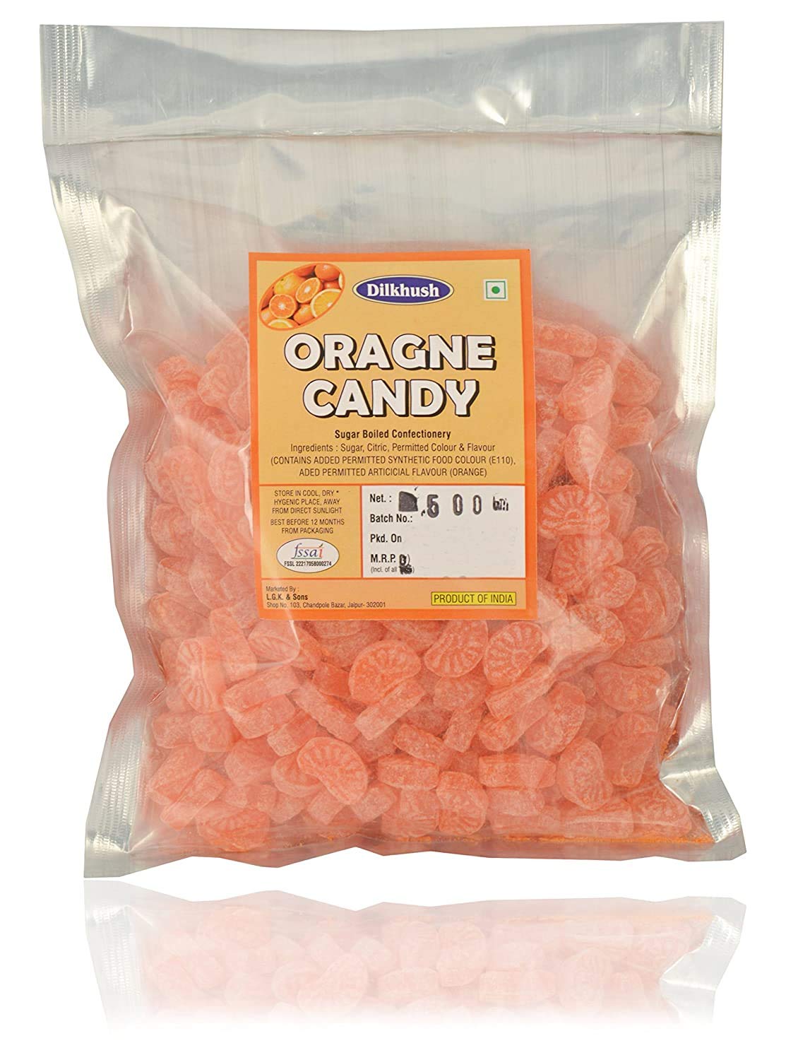 Dilkhush Orange Candy, 1000 g