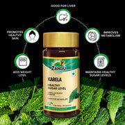 Zandu Karela Pure Herbs (Bitter Melon) for Healthy Sugar Levels and Improved Metabolism | 100% Natural & Authentic | Powerful Blood Purifier for Glowing Skin - 60 Veg capsules (Pack of 2)