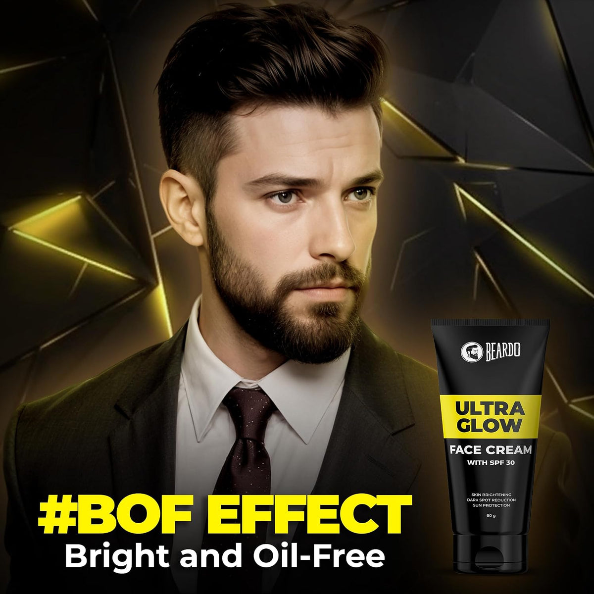Beardo Ultraglow All in One Face Cream For Men with SPF 30, 60g | Aloe Vera With Vitamin E for Skin Brightening & Dark Spots Reduction