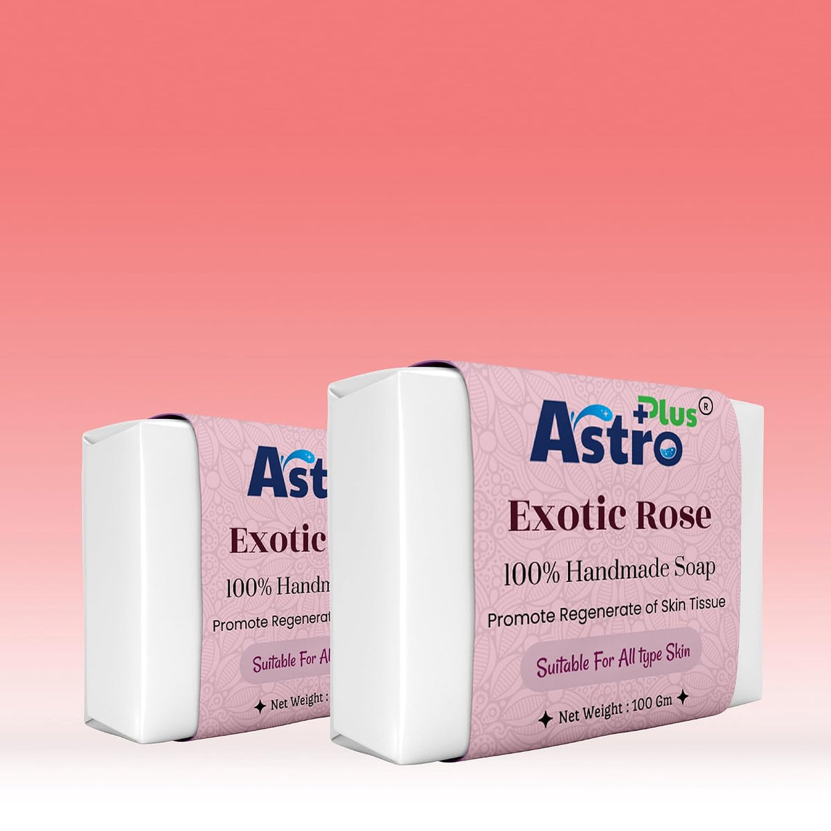 Astro Plus+ Rose Soap Homemade Natural Soap At Home For Your Healthy Skin Use For Deep Cleansing & Glowing Skin (1 pieces)