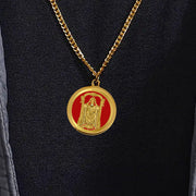 DIVINITI 24K Gold Plated Double-Sided Religious Pendant with Premium Gift Box, Spiritual Locket for Men & Women, Devotional Jewellery for Gifting & Everyday Wear | Padmavathi & Tirupati Balaji