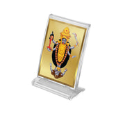 DIVINITI 24K Gold Plated Religious Car Dashboard Frame | Premium God Idol Frame for Car, Home Mandir & Office Table | Spiritual Gift, Decorative Showpiece | Maa Kali