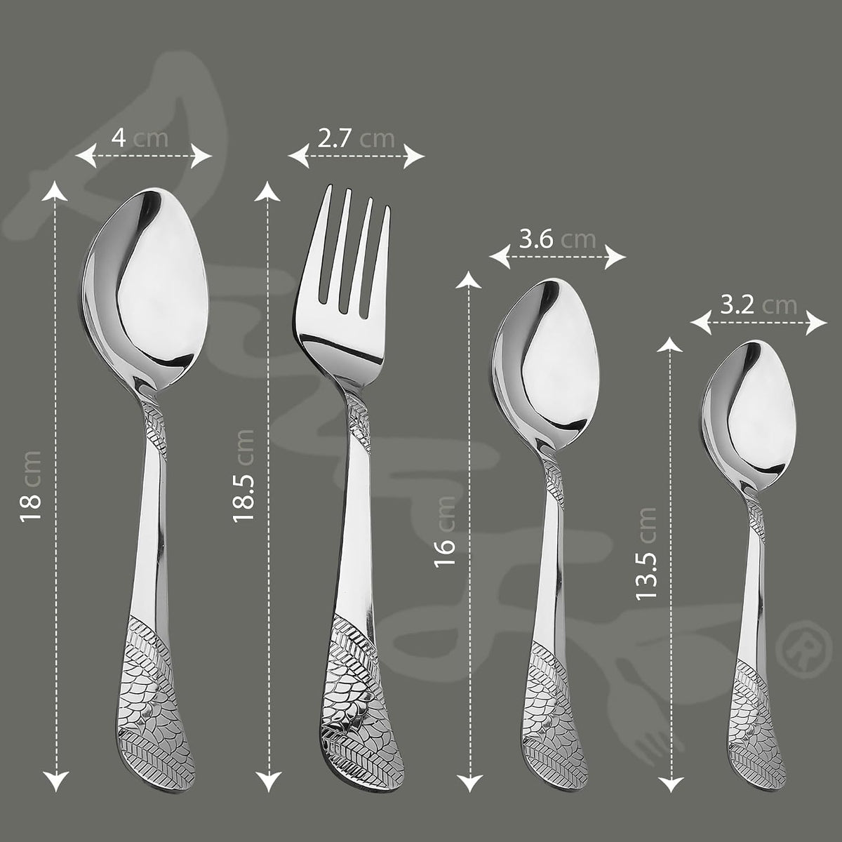 Parage 24 Pieces Stainless Steel Cutlery Set, Premium Cutlery for Home & Kitchen, Luxury Dining Tableware Gift for House Warming (6 Pieces Each Table Spoons, Table Forks, Dinner Spoons & Tea Spoons)