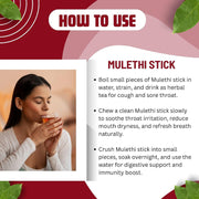 Brijbooti Mulethi Stick 200 Gram - Licorice Root - mulethi sticks for throat - Yashtimadhu - Liquorice - Skin and Hair Care