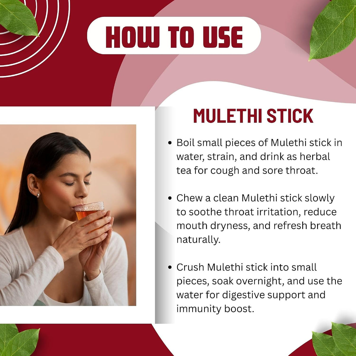 Brijbooti Mulethi Stick 200 Gram - Licorice Root - mulethi sticks for throat - Yashtimadhu - Liquorice - Skin and Hair Care