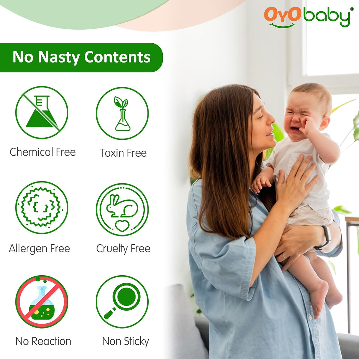OYO BABY Tummy Roll-On for Babies | Colic Relief, Constipation & Indigestion | Hing & Saunf Formula |100% Ayurvedic - 40ml - Pack of 1
