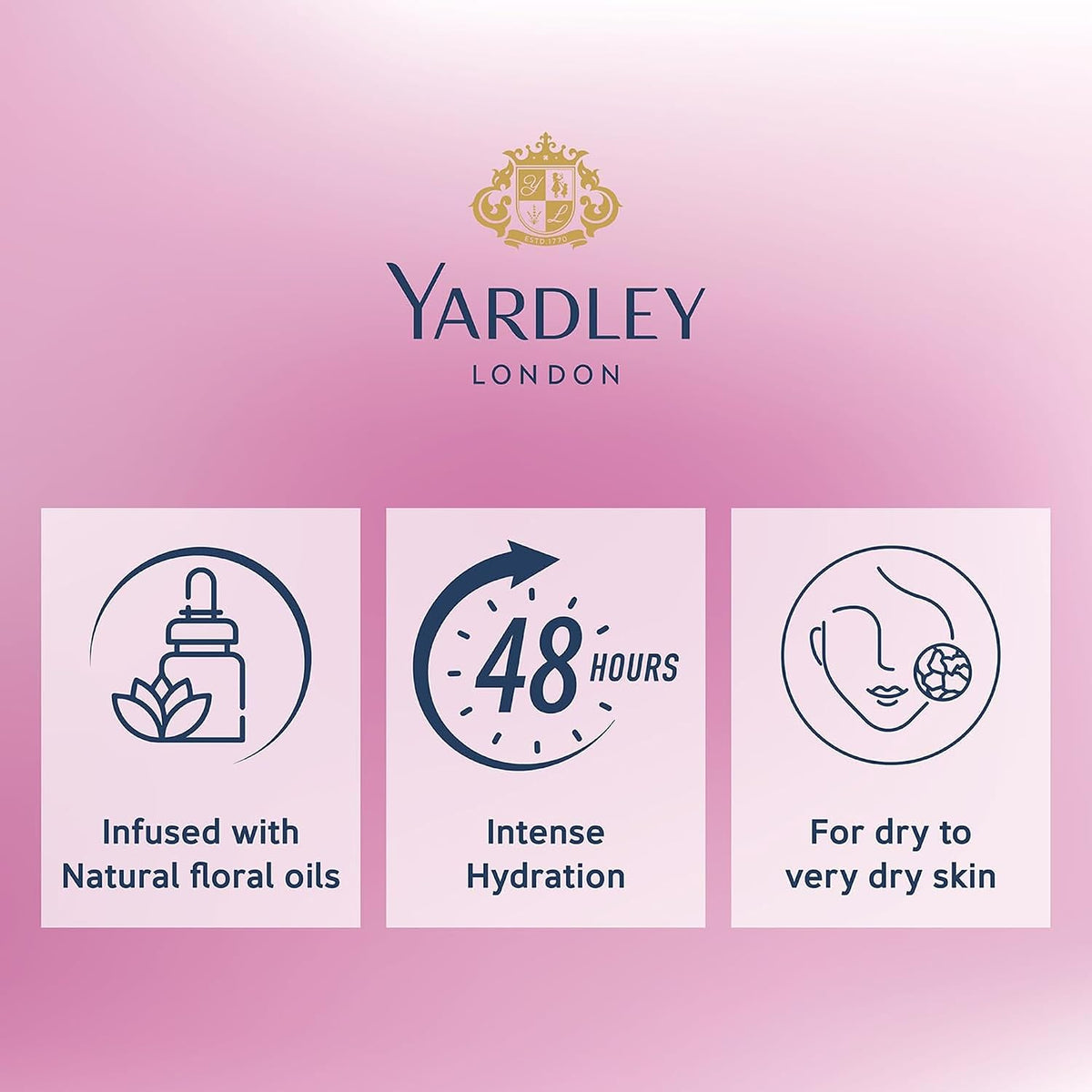 Yardley London English Rose Moisturising Hand & Body Lotion, 350ml+50ml