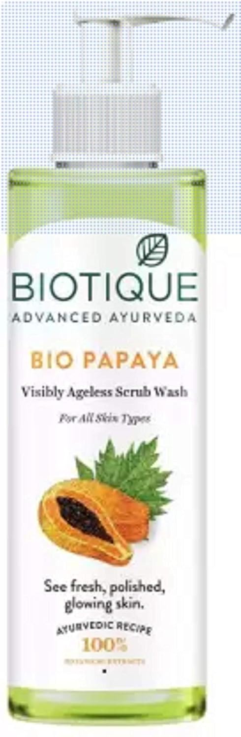 Biotique Papaya Visibly Ageless Scrub Wash Face Wash (200 ml)