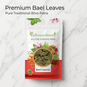 IndianJadiBooti Pure Dried Bael Leaves (Bilva Patra) | Aegle Marmelos | Traditional Ayurvedic Botanical for Digestive Harmony, Internal Cooling & Ritual Wellness
