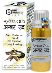 Parag Fragrances Amber Oud Attar, 100ml Grade 1 Attar/Itra/Perfume Oil For Worship & Fragrance/Perfume Oil/Natural & Pure Attar Perfume For Unisex