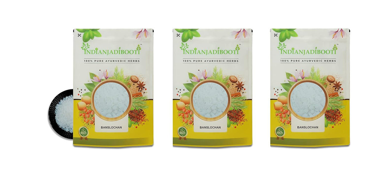 IndianJadiBooti Banslochan (900g Pack of 3) | Pure Bamboo Silica/Vanslochan | Tabasheer | Natural Calcium Source for Bone Health & Growing Kids | Sitopaladi Churna Ingredient | Edible Bans Kapoor