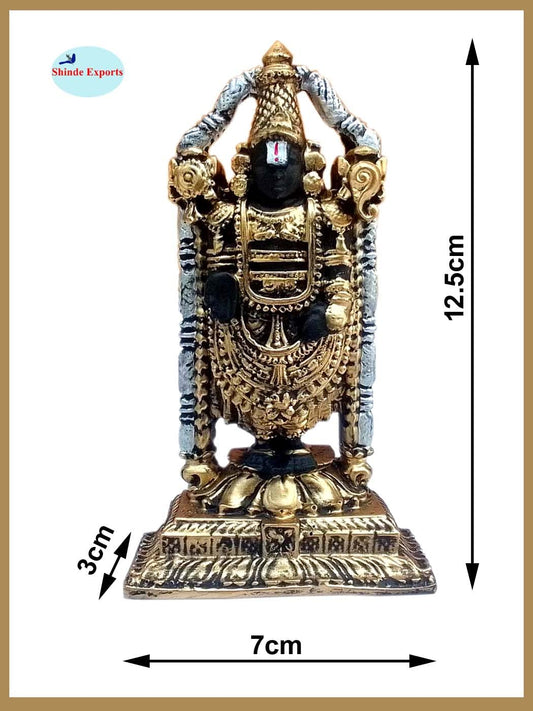 SHINDE EXPORTS Govinda Idol for car Dashboard/Balaji murti for car/tirupati Balaji murti/Balaji Statue for Pooja Room
